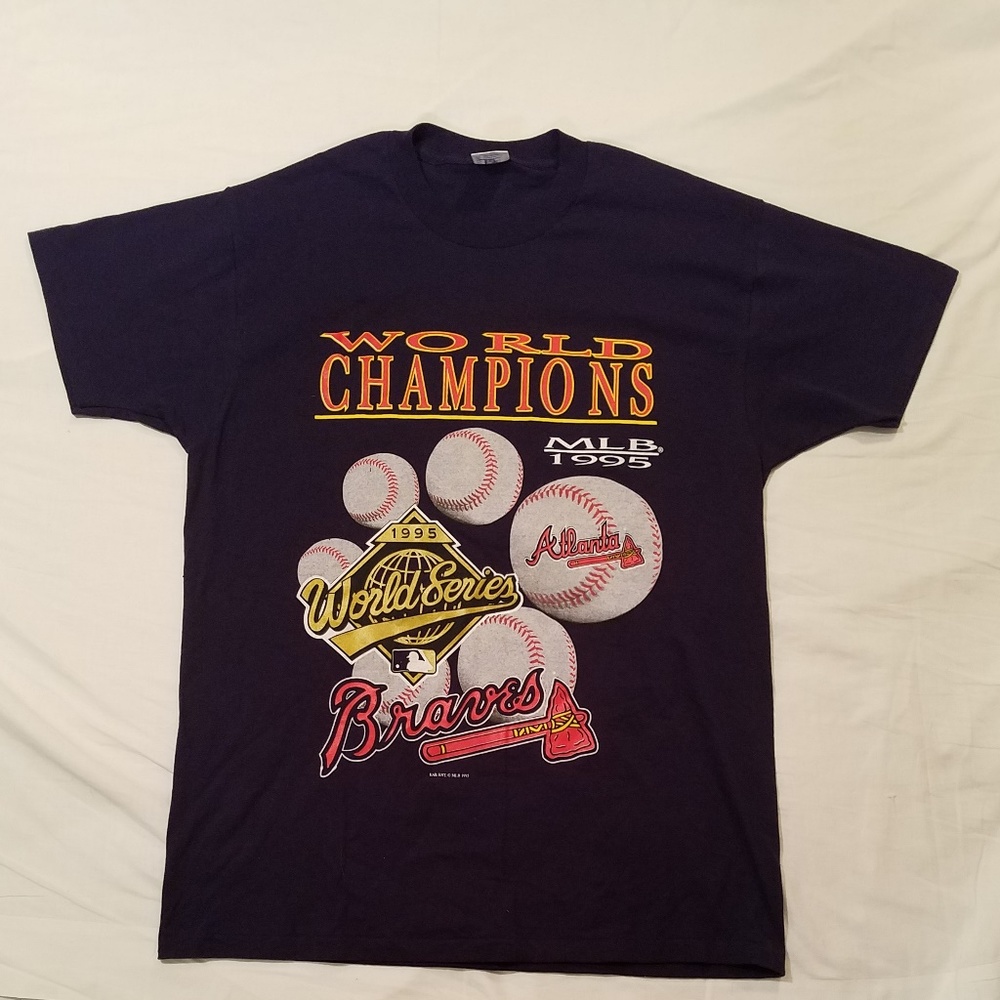 VTG 1995 Braves World Series Graphic Shirt NWOT